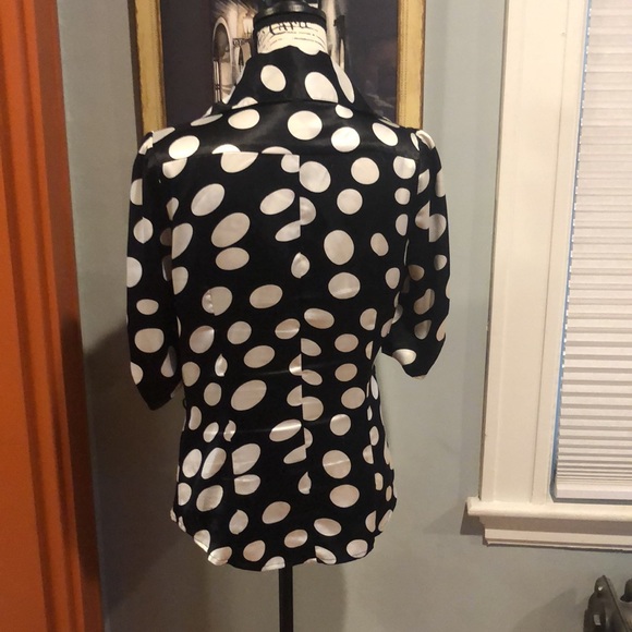 Wet Seal Polka-Dot Button-Down Blouse (L) - Picture 5 of 10